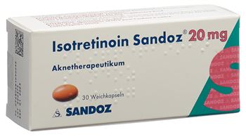 Isotretinoin Sandoz 20 mg 30 Capsules